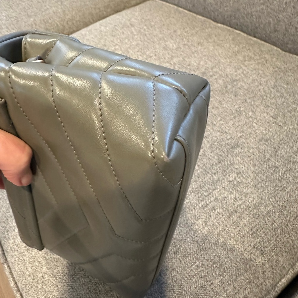 YSL LouLou Toy Flapbag-Grey Khaki - Picture 8 of 9